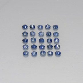 0.9ct (25 pcs) Deep Blue Sapphire Gems from Madagascar / Diego Mine