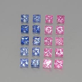 Многоцветный Сапфир Камень - 0.2ct Огранка Принцесса (ID: 346909)