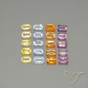 Многоцветный Сапфир Камень - 0.3ct Огранка Октагон / Ножницы (ID: 349977)