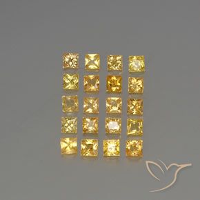Dorato Zaffiro Gem - 0.1ct Taglio Princess (ID: 354506)
