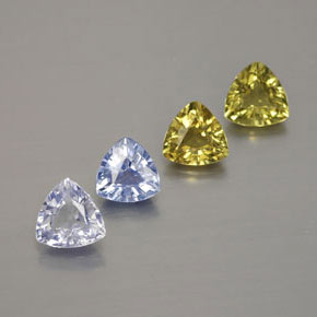 0.4 carat (4 pcs) Trillion 4.5x4.5 mm Multicolor Sapphire Gemstones