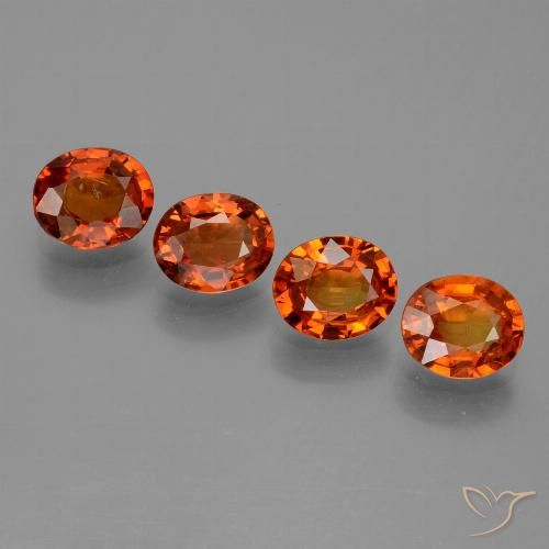 3.03 carat Orange Sapphire Gemstones for Sale | Oval loose Sapphire ...