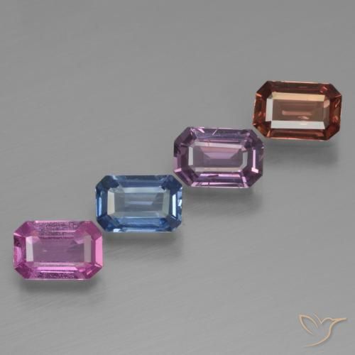 Многоцветный Сапфир Камень - 0.6ct Фасетный Октагон (ID: 444396)