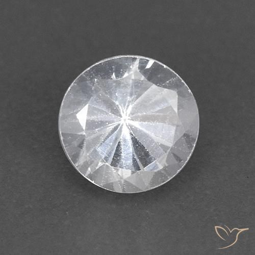 0.4 ct Loose White Sapphire, 4.1 mm Diamond Cut From Madagascar