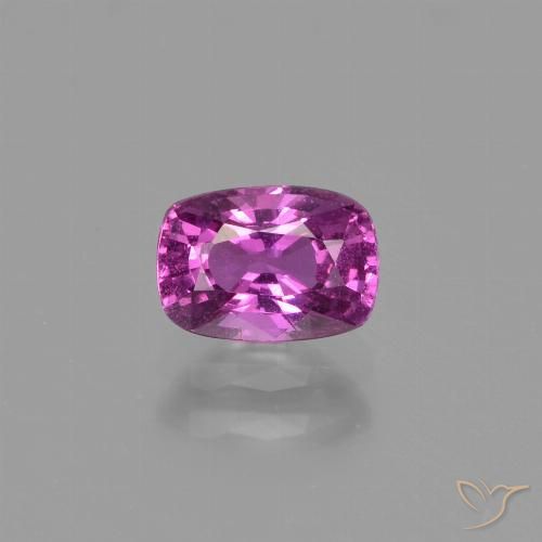 明るいマゼンタ サファイア 宝石 - 1.1ct クッションカット (ID: 447697)