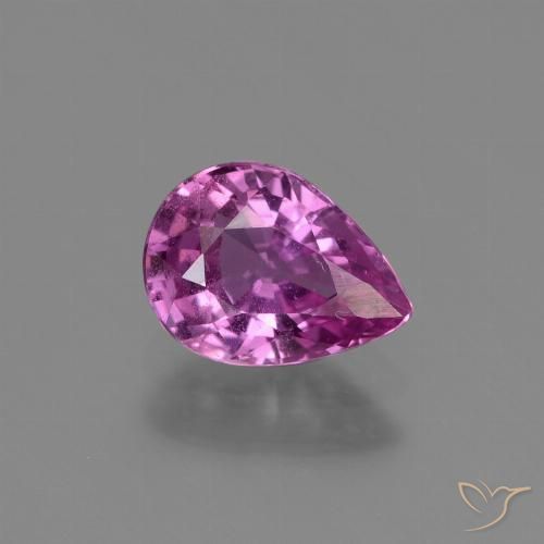Medium-Dark Purple Zaffiro Gem - 1.2ct Sfaccettatura a pera (ID: 447795)