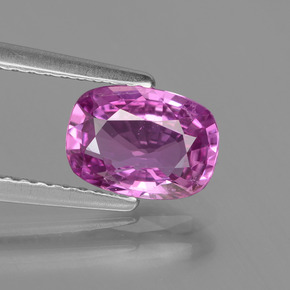 Pourpre moyen Saphir gemme - 1.5ct Coussin-coupe (ID: 447842)