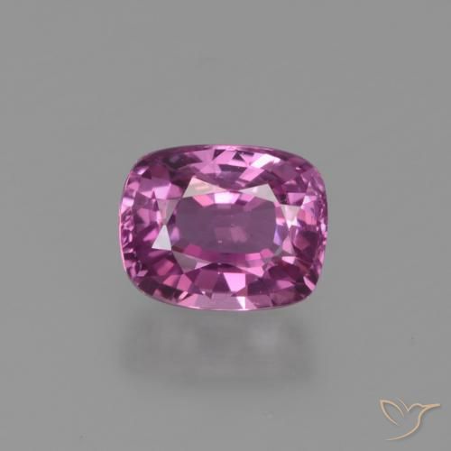 Medium-Dark Purple Zaffiro Gem - 1.2ct Taglio a cuscino (ID: 448588)
