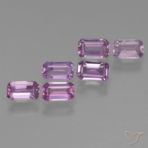 濃いピンクがかった紫 サファイア 宝石 - 0.3ct 八角形ステップカット (ID: 450442)