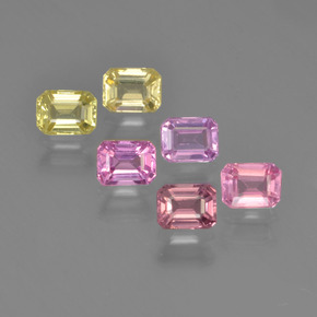 Multicolore Saphir gemme - 0.3ct Octogone taillé en degrés (ID: 452276)