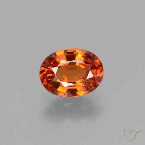 1.54 carat Orange Sapphire Gemstone for Sale | Oval loose Sapphire from ...