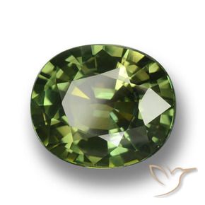 4.54ct Loose Green Sapphire Gemstone | Oval Cut | 10.8 x 9.1 mm | GemSelect