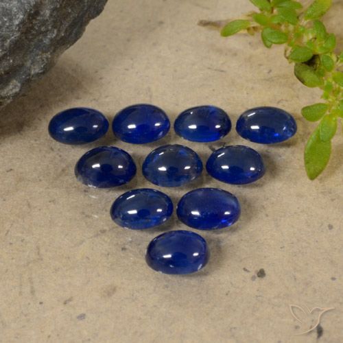 10pc 2.2 ct Oval Blue Sapphire Gemstones for Sale, 4 x 3.1 mm | GemSelect