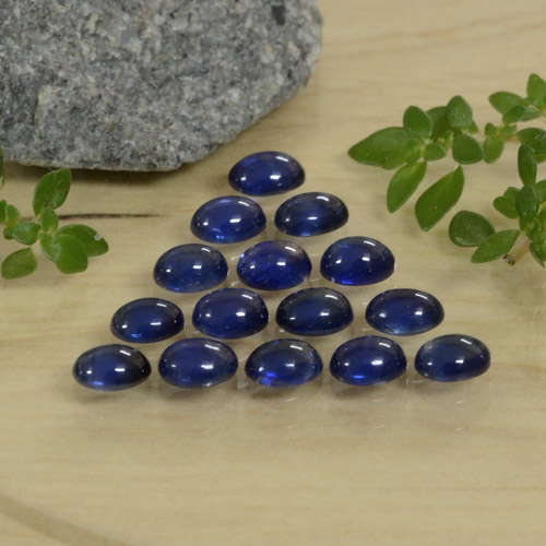 Dark Blue Sapphire Gem - 0.3ct Oval Cabochon (ID: 471411)