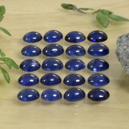 Blu scuro Zaffiro Gem - 0.2ct Ovale cabochon (ID: 471417)