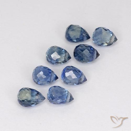 2.66ct Loose Blue Sapphire Gemstones | Briolette | 4.1 mm | GemSelect