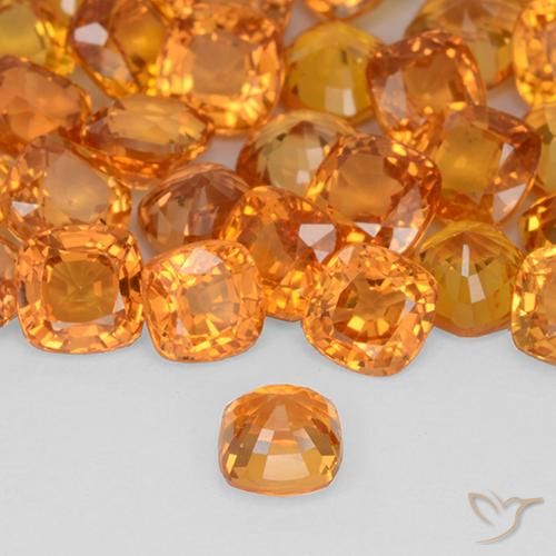 0.52 Carat Orange Sapphire Gemstones 