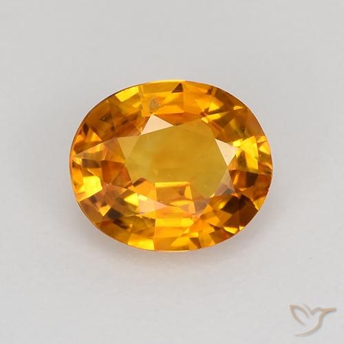 0.8 carat Orange Sapphire Gemstone for Sale | Oval loose Sapphire from ...