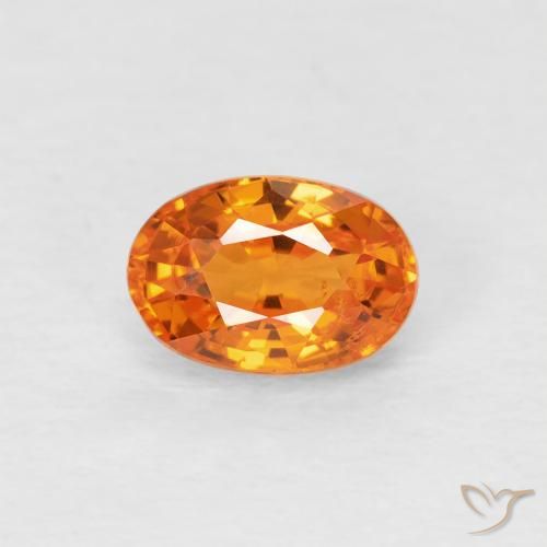 0.78 carat Orange Sapphire Gemstone for Sale | Oval loose Sapphire from ...