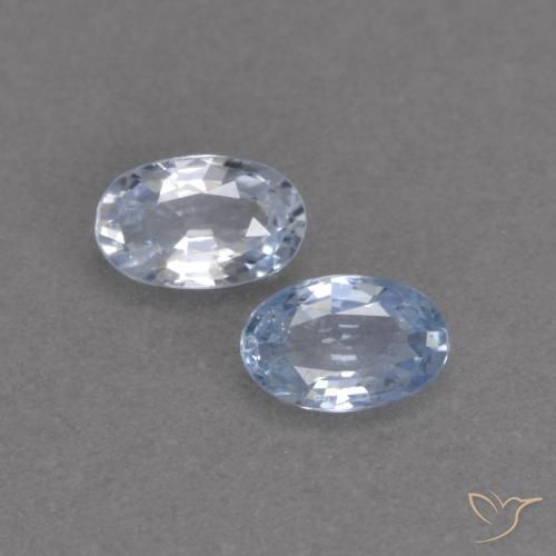 0.58 克拉裸石白色蓝宝石| 椭圆形切割| 4.8 x 3.2 mm | GemSelect