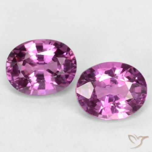 0.92ct Purple Sapphire Gemstones | Oval Cut | 5.1 x 4.1 mm | GemSelect