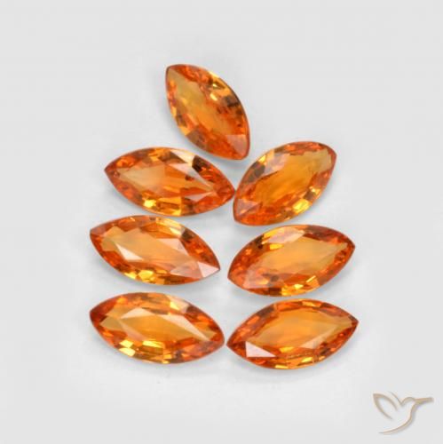 1.15 carat Orange Sapphire Gemstones for Sale | Marquise-Cut loose ...