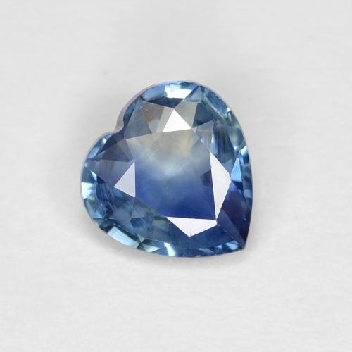 Light Blue Sapphire Gem - 0.4ct Heart Facet (ID: 622066)
