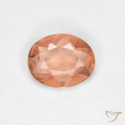 桃橙色 蓝宝石 Gem - 0.5ct 椭圆形切面 (ID: 624387)
