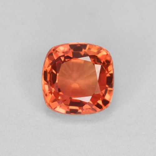 Medium Orange Zaffiro Gem - 0.6ct Taglio a cuscino (ID: 630659)