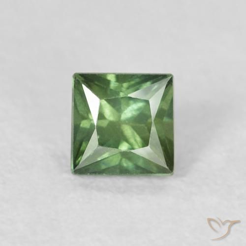 Certified 14.35 Ct Light Green Natural Sapphire Emerald Shape Princess Cut store Light Green Sapphire Mermaid Sapphire Gemstone Loose VF!!