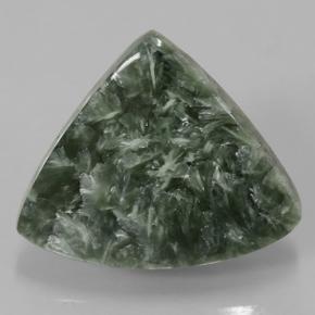 Green Seraphinite 9.8ct Trillion from Russia Gemstone