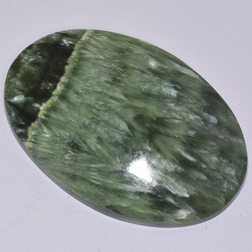 38.2ct Green Seraphinite Gem from Russia