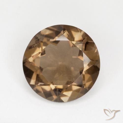 5 03ct Round Facet Brown Smoky Quartz From Brazil Dimension 11 8mm Vvs Vs Clarity Natural Untreated Gemstone 1pc Smoky Quartz In Light Mocha Color Mohs Hardness Of 7 Suitable For Daily Wear Jewelry