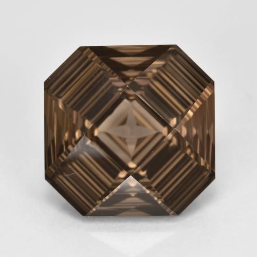 Umber Brown Дымчатый Кварц Камень - 6.6ct Огранка вогнутый Октагон (ID: 599330)