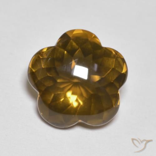 Caramel Brown 烟晶 Gem - 5.2ct 花朵切割 (ID: 622789)
