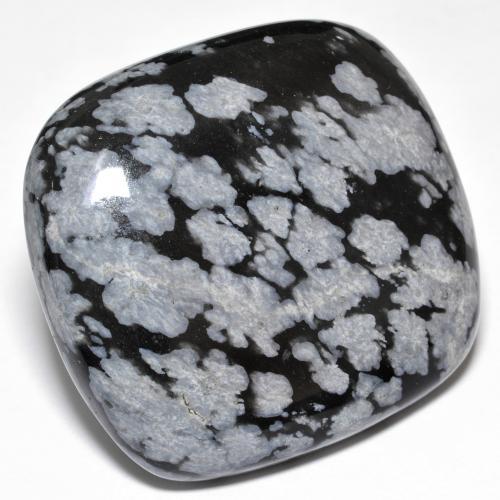 37 4 Carat Cushion 26 8x24 9 Mm Multicolor Snowflake Obsidian Gemstone