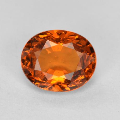 Orange Spessartite Garnet 0.5ct Oval from Mozambique Gemstone