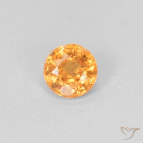 Natural Orange Garnet Pair 1.27 ct Excellent Round Cuts on sale (2) 4.7 mm Bright Fire Orange Garnets VS Grade Exceptional Garnet Pair