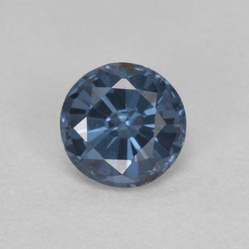 シルバーがかった青 スピネル 宝石 - 0.3ct ラウンドファセット (ID: 628399)