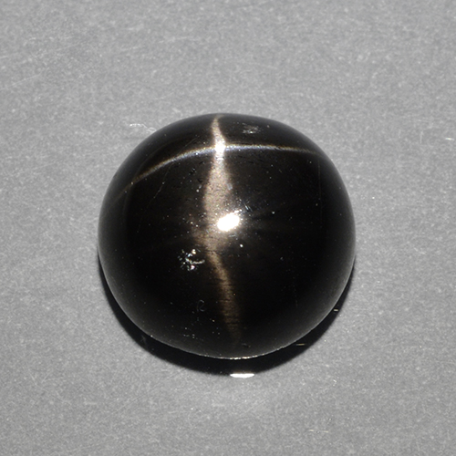 Negro Diópsido Estrella Gema - 3.5ct Cabujón Redondo (ID: 501767)