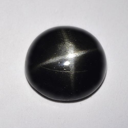 Black Star Diopside 3.2ct Round from India Gemstone