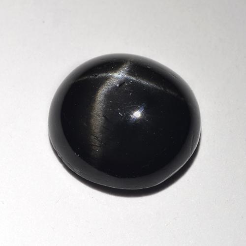 Black Star Diopside 2.8ct Round from India Gemstone