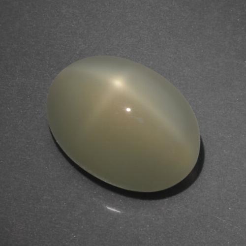 薄いウォームブラウン スタームーンストーン 宝石 - 7.9ct オーバル カボション (ID: 418748)