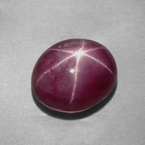 Red Star Ruby 6.4ct Oval from Tanzania Gemstone