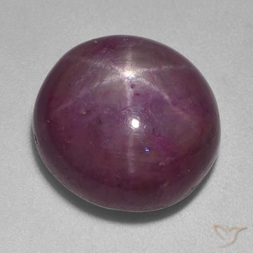 Loose 15.13 ct Oval Purple Star Ruby Gemstone for Sale, 13.4 x 12.8 mm