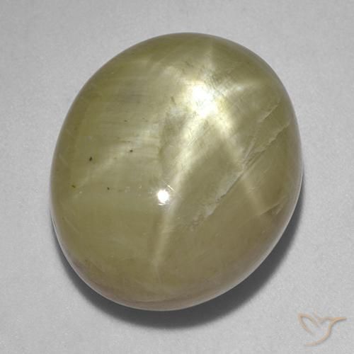 Amarillo dorado Zafiro Estrella Gema - 30ct Cabujón Óvalo (ID: 522801)