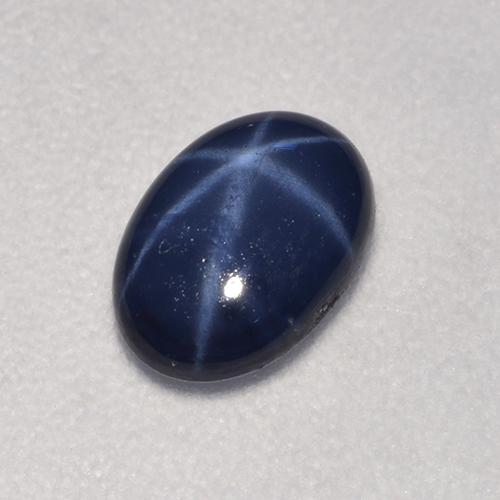 0.9 carat Oval 7x5 mm Blue Star Sapphire Gemstone