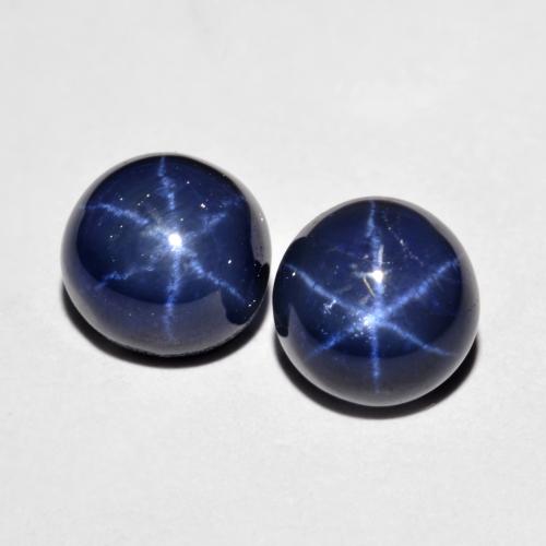 Navy Blue Zaffiro stellato Gem - 2.5ct Cabochon rotondo (ID: 615868)