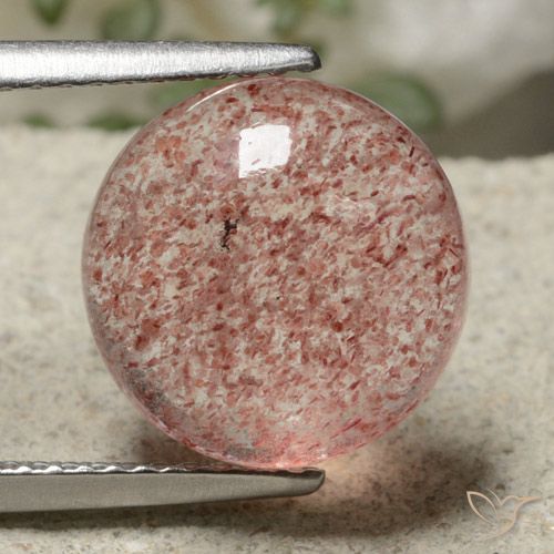 Buy 5.44ct Round Strawberry Quartz Gemstone | 11.1 mm | GemSelect