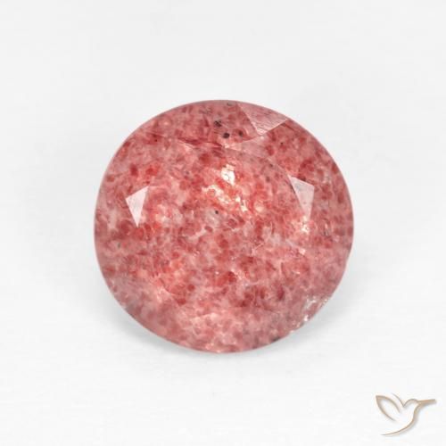 Indian Red Quarzo fragola Gem - 1.5ct Sfaccettatura rotonda (ID: 616028)